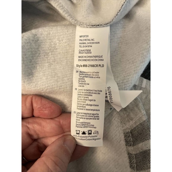 Refuge Athletics NWT New Gray White Button Up Long Sleeve Woman’s Relaxed S - Picture 3 of 7